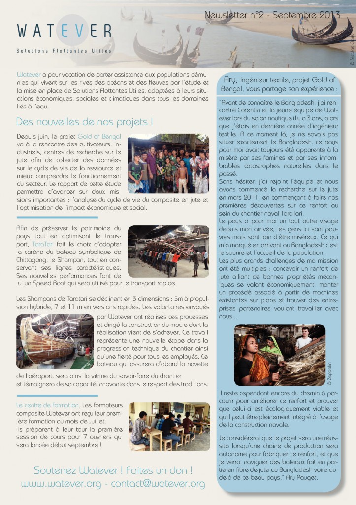 Newsletter Watever n°2 Septembre 2013 - p1