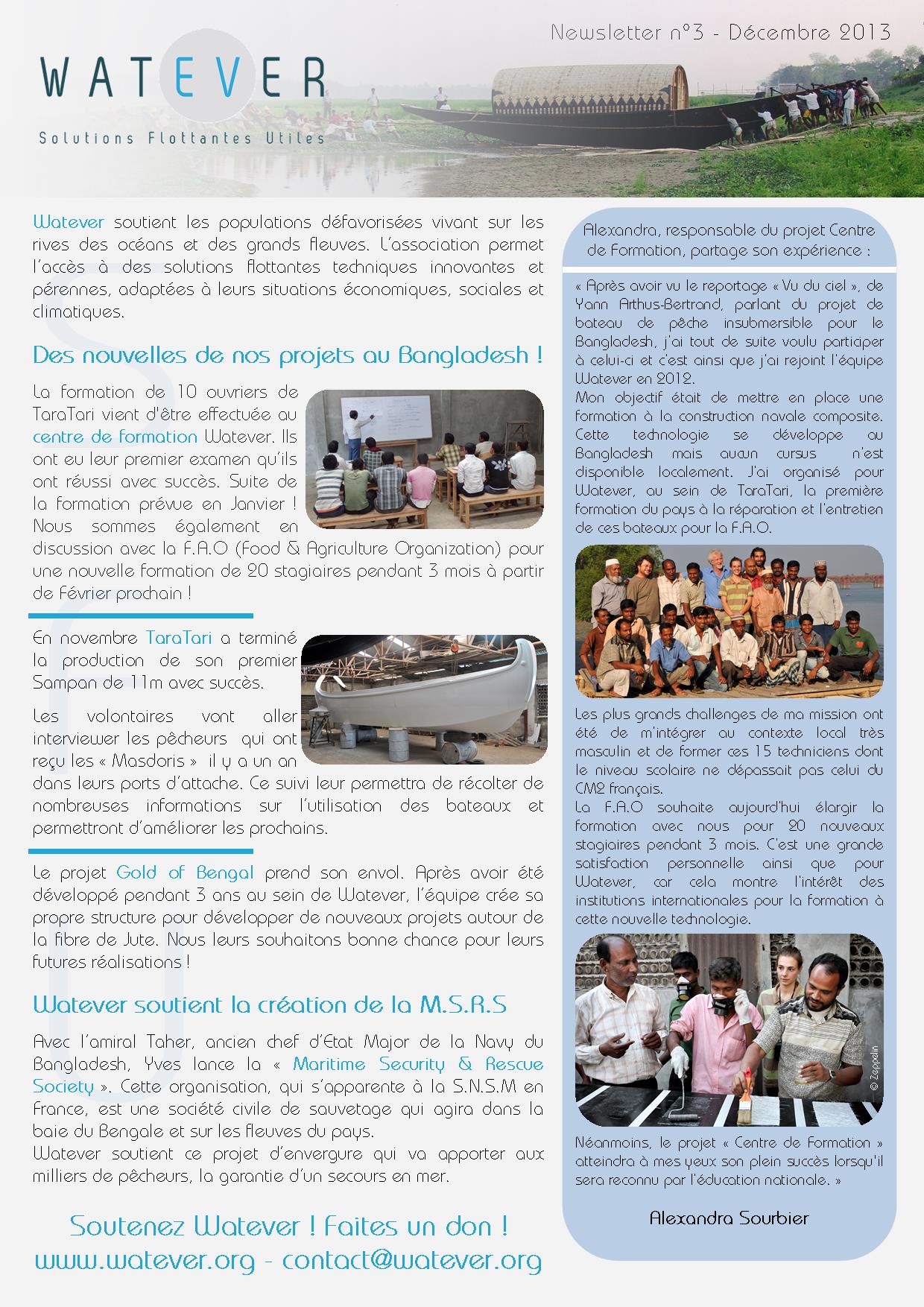 Newsletter Watever n°3 Décembre 2013 Page 1/2