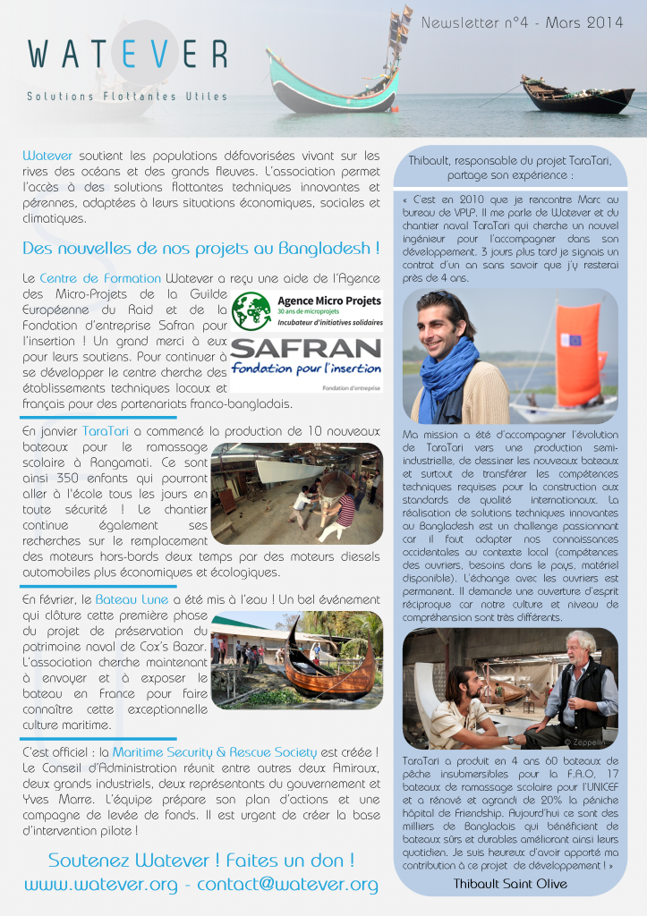 Newsletter Watever n°4 Mars 2014 Page 1